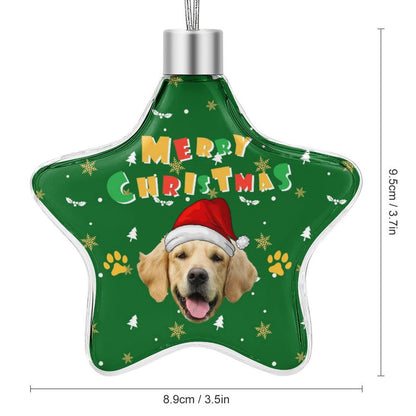 Personalized Pet Face Star Christmas Pendant-WEPRINTME-21