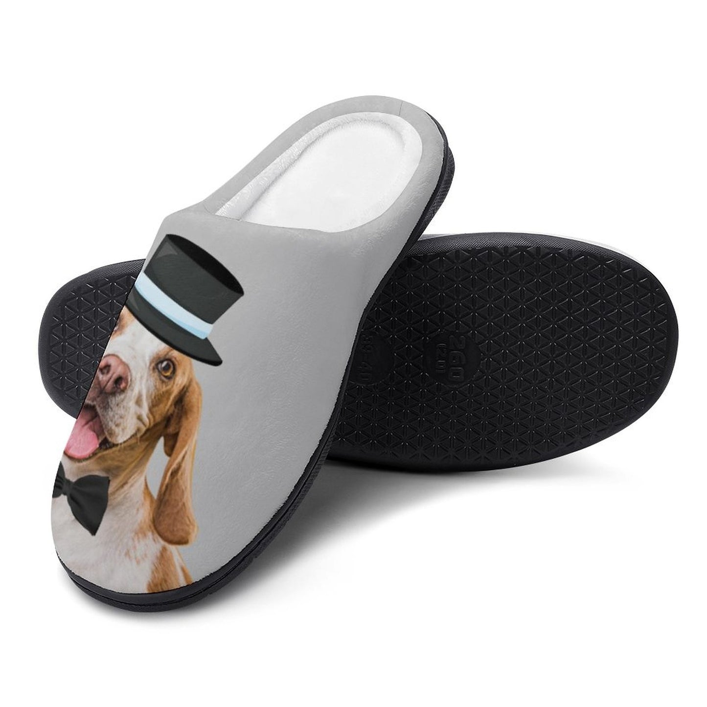 Custom Pet Face and Name Gentledog Cotton Slippers