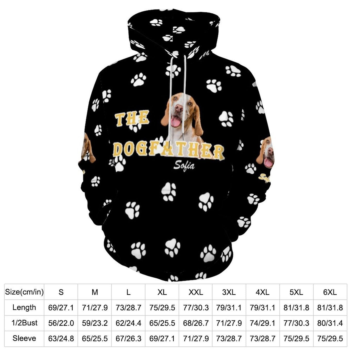 Custom Dog The Dogfather Men's Hoodie