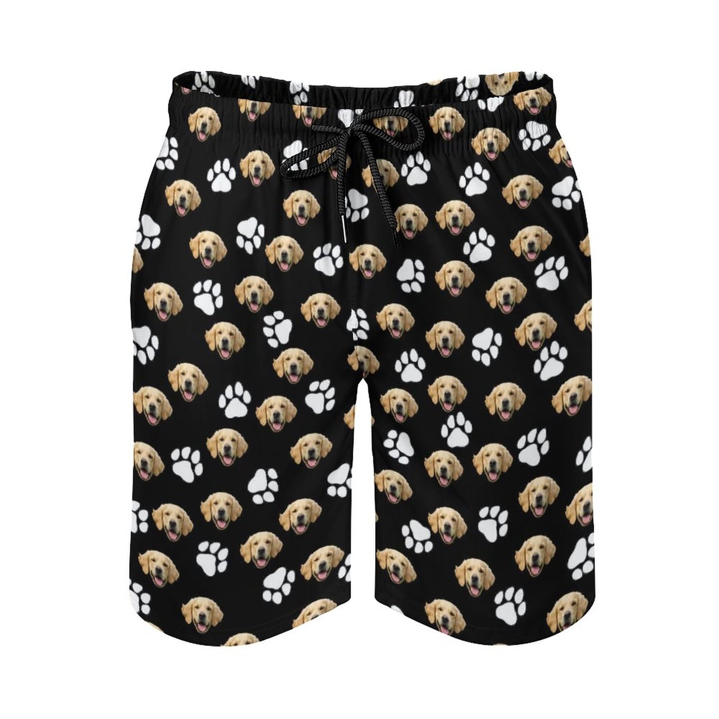 Custom Pet Face Men's Beach Shorts