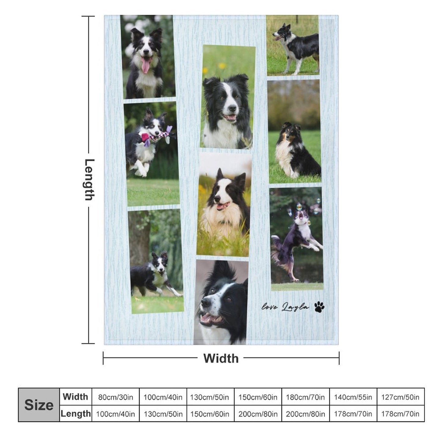 Custom Pet Photos Film Fleece Blanket