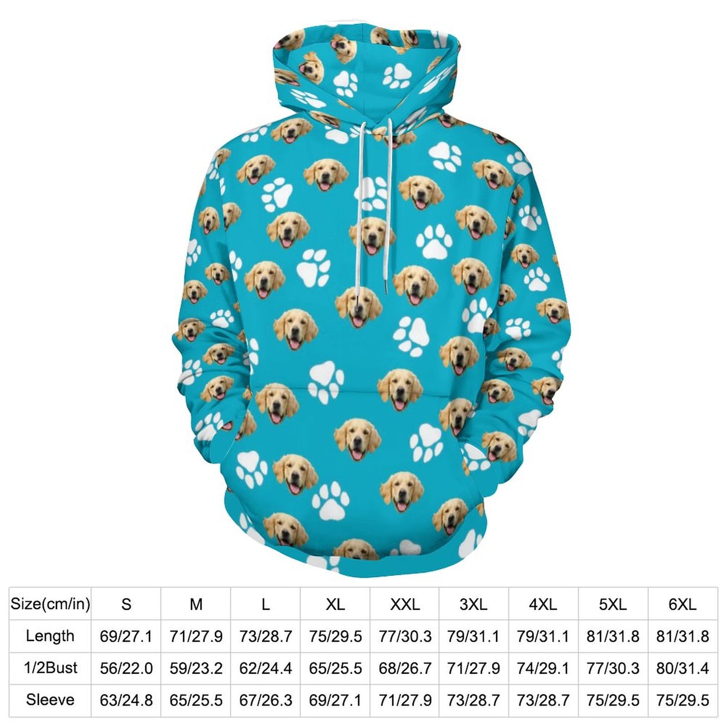 Custom Pet Face Unisex Hoodie