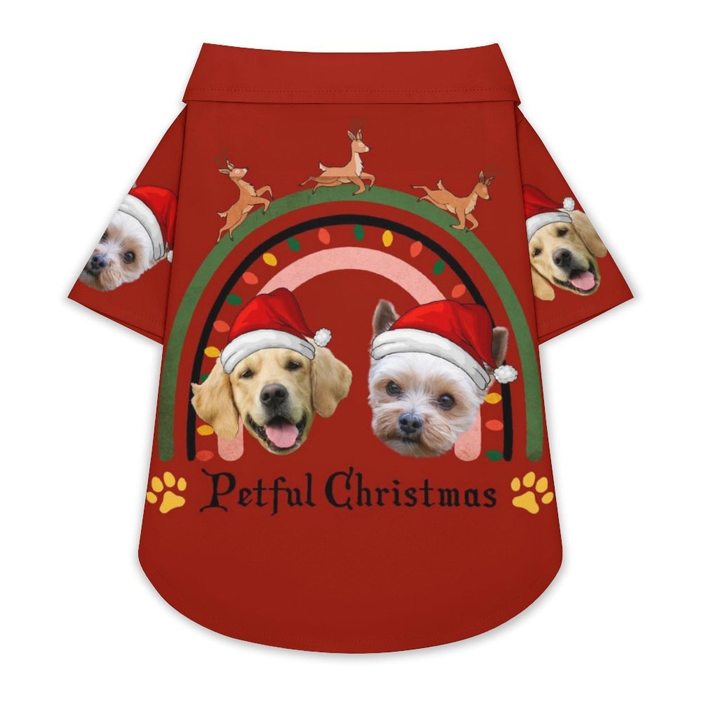 Personalized Pet Face Petful Christmas Pets Shirts-WEPRINTME-2