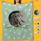 Custom Pet Photo and Name Fleece Blanket