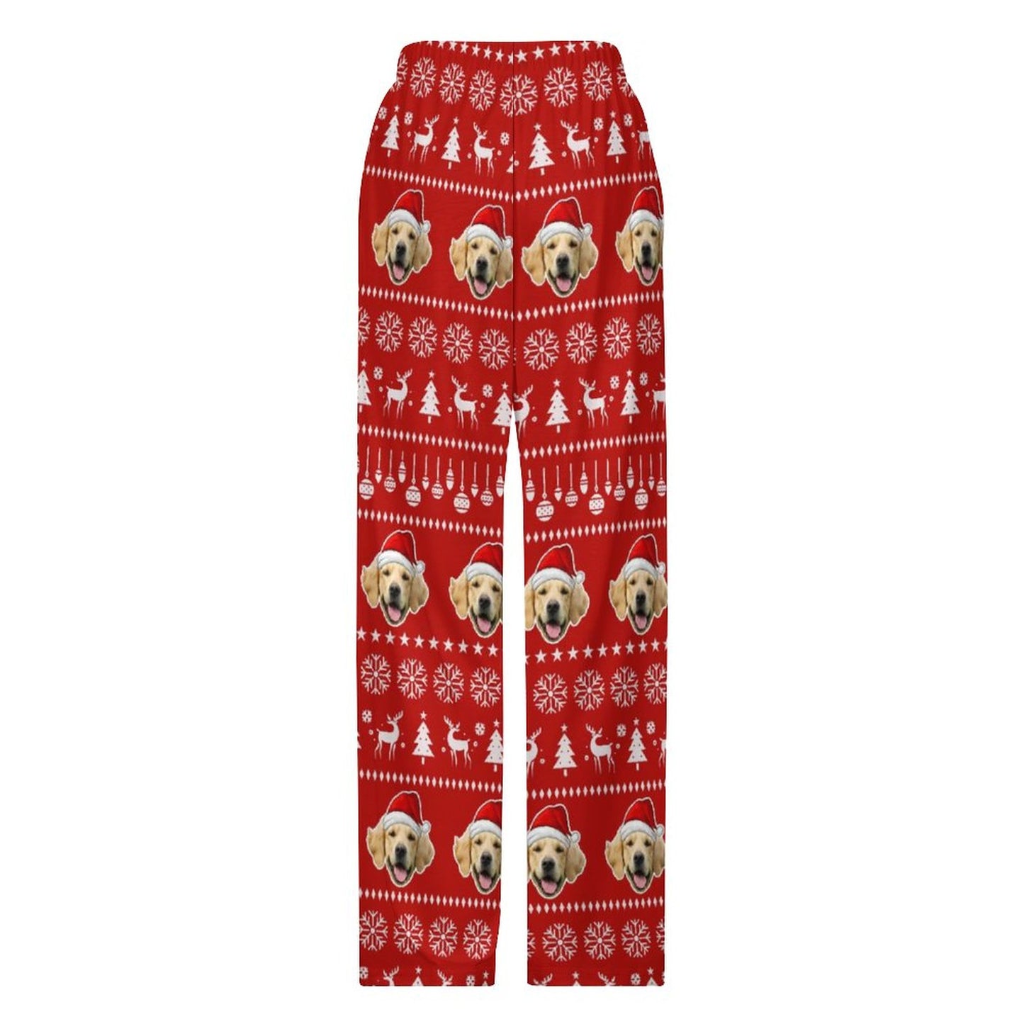 Custom Pet Face Pajama Pants Christmas Pants