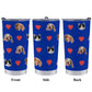 Custom Pet Face Heart Travel Mug