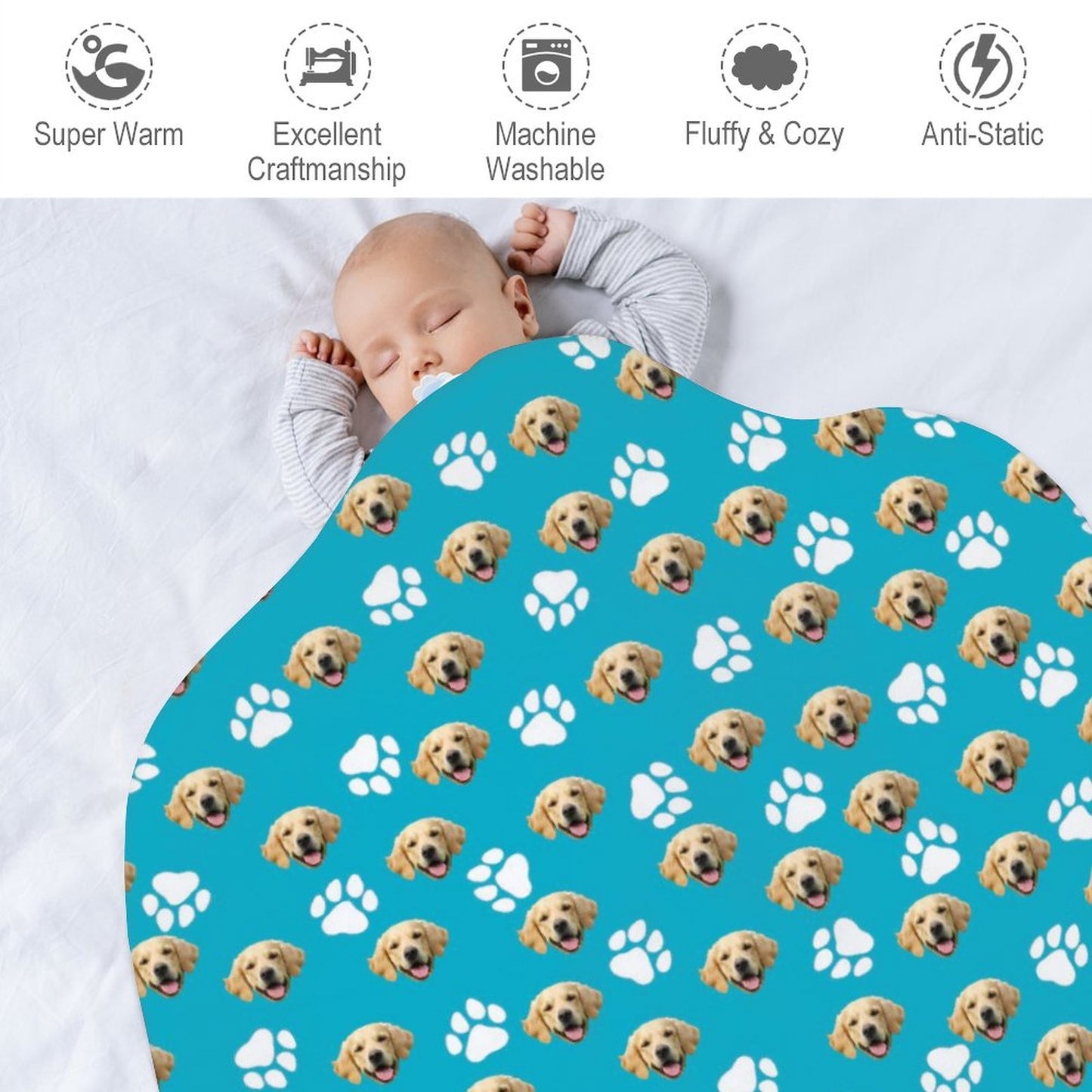 Custom Pet Face Baby's Blanket