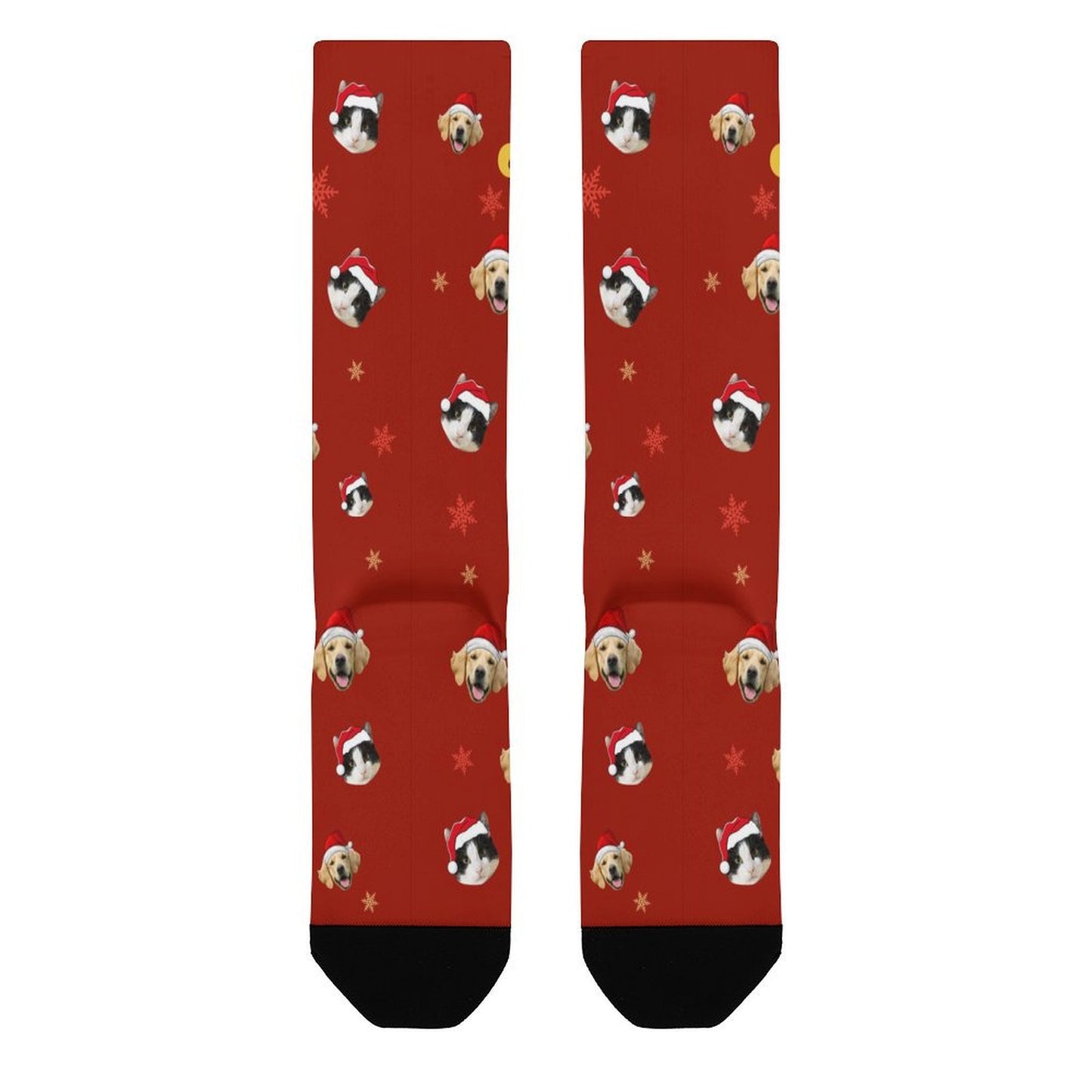 Custom Pet Face Petful Christmas Socks-WEPRINTME-6