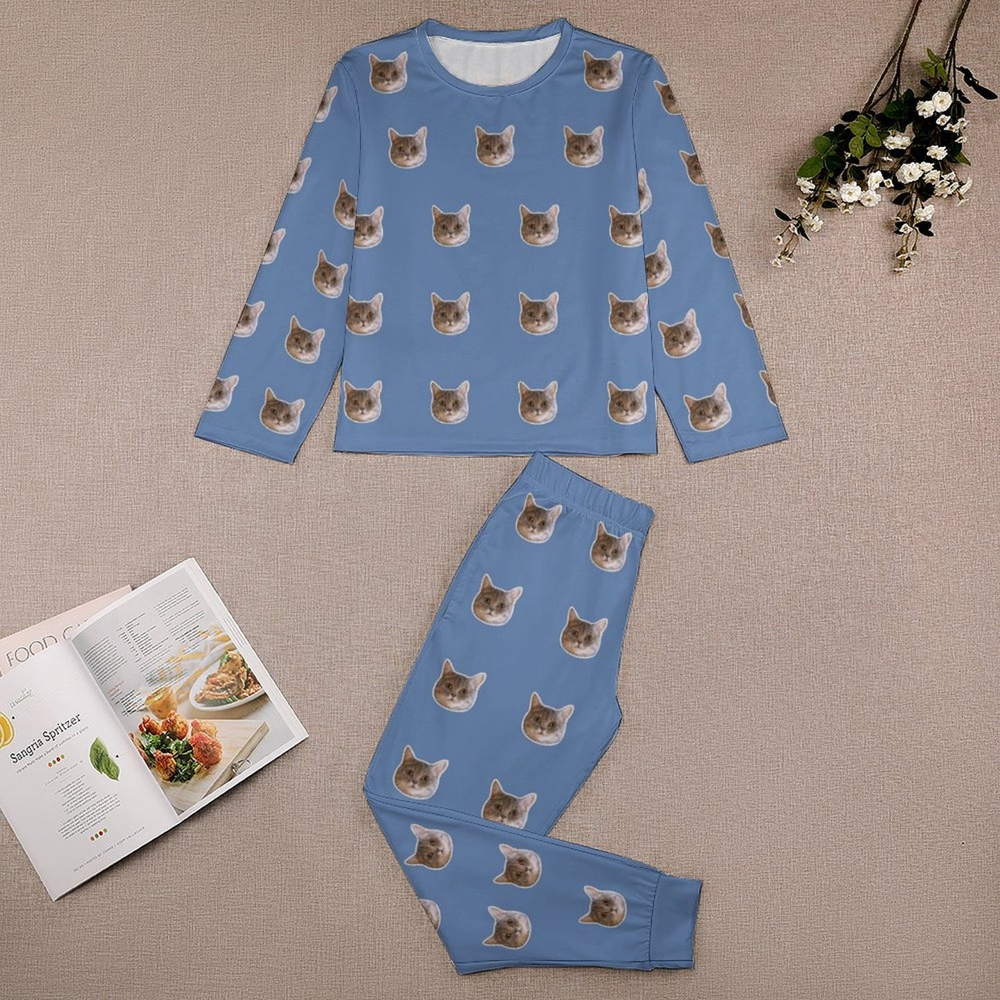 Custom Pet Face Kids Pajama Set