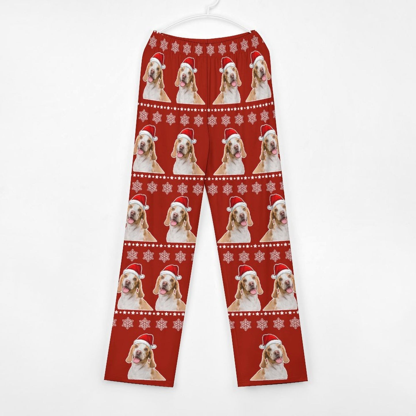 Custom Pet Snow Santa Pants for Kids-Front2-WEPRINTME