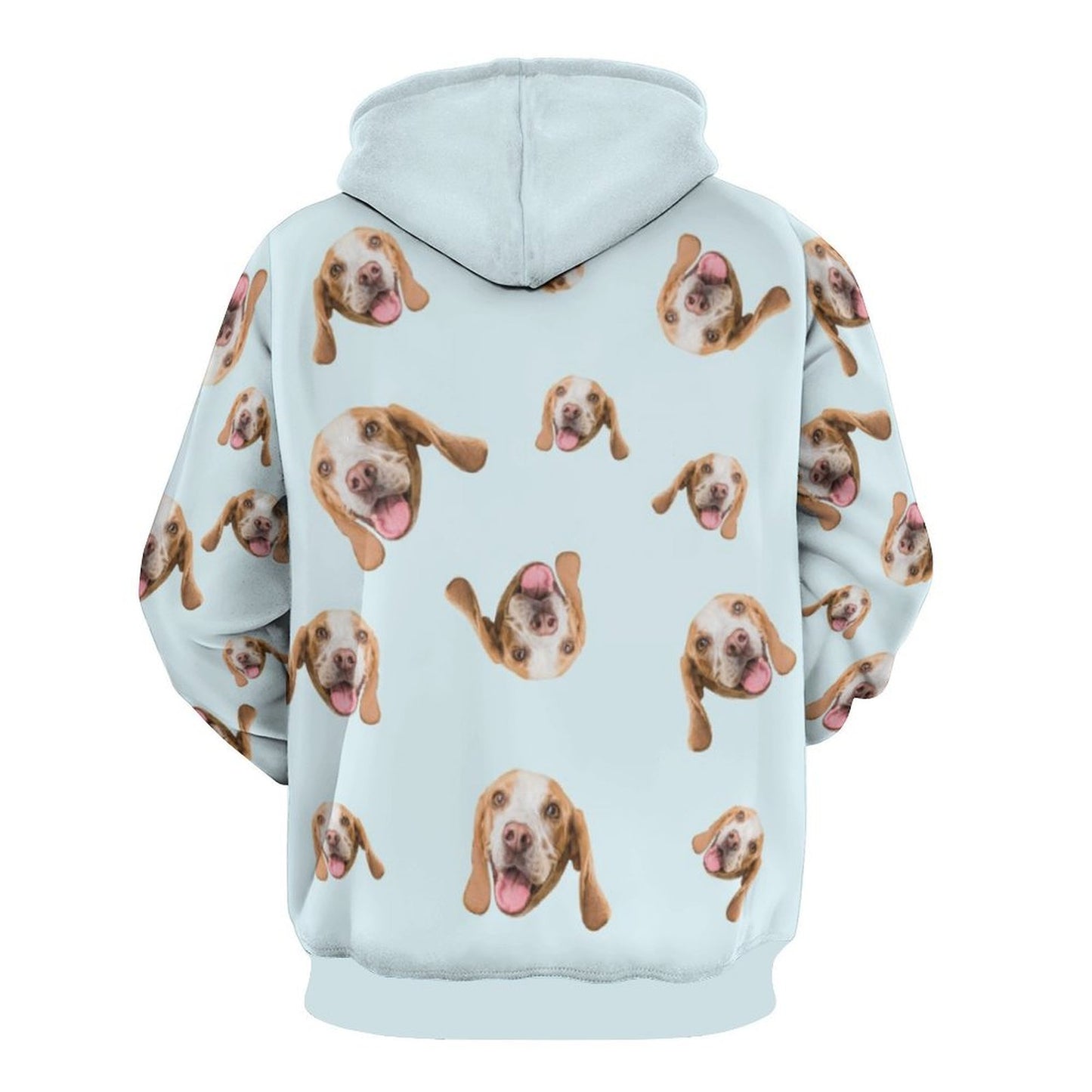 Custom Pet Face Everywhere Unisex Hoodie