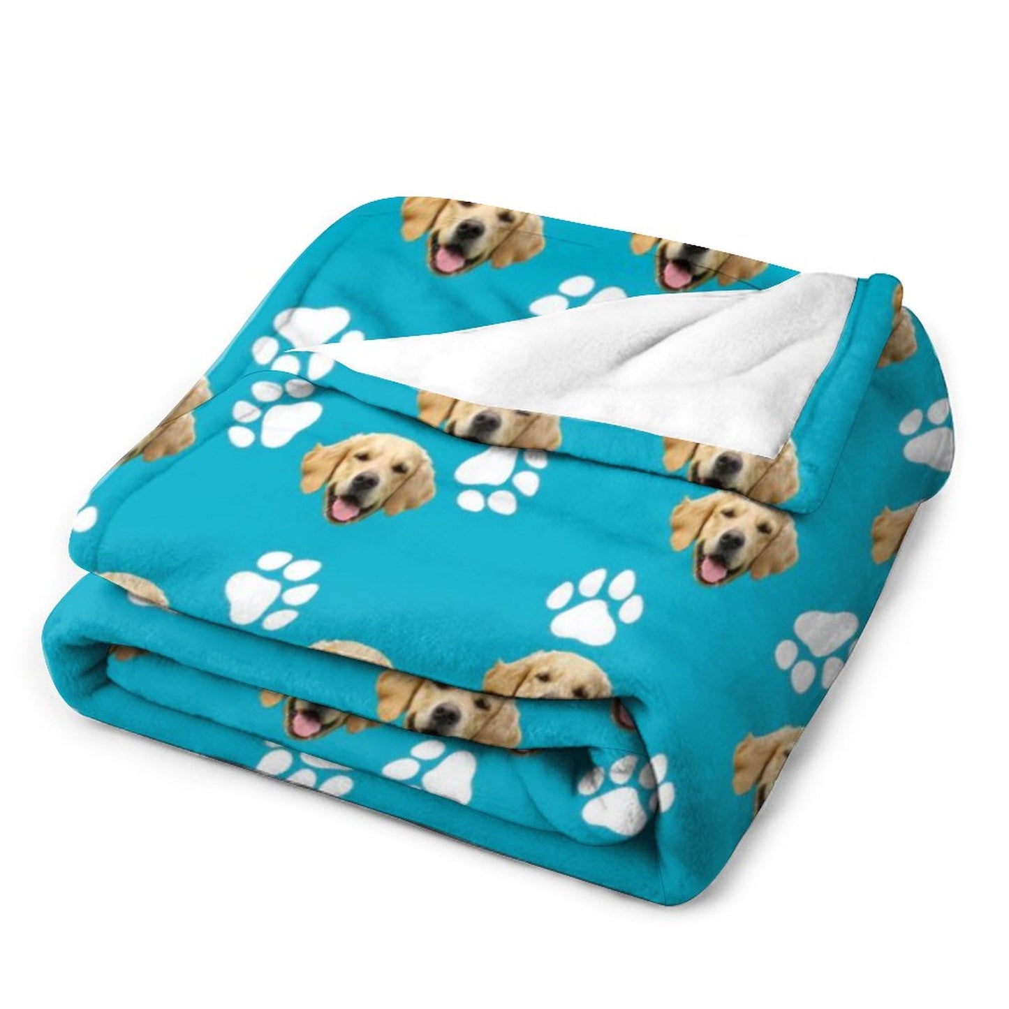 Custom Pet Face Fleece Blanket