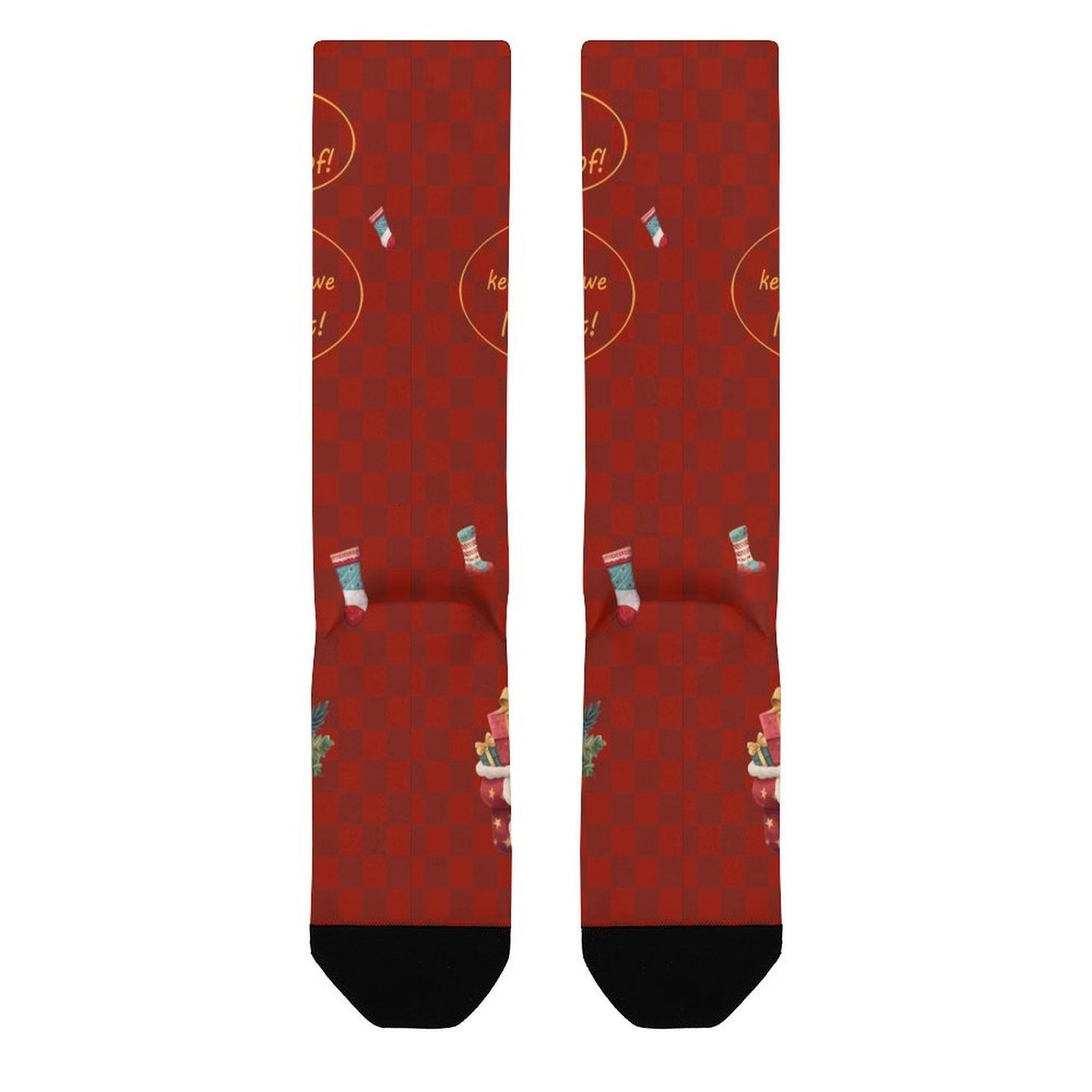 Custom Pet Face Woof Gift Christmas Socks-WEPRINTME-6