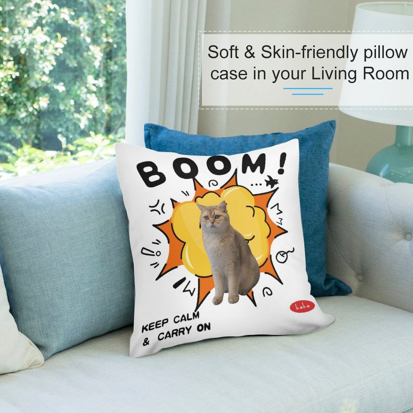 Custom Pet Boom and Keep Calm Pillow Case