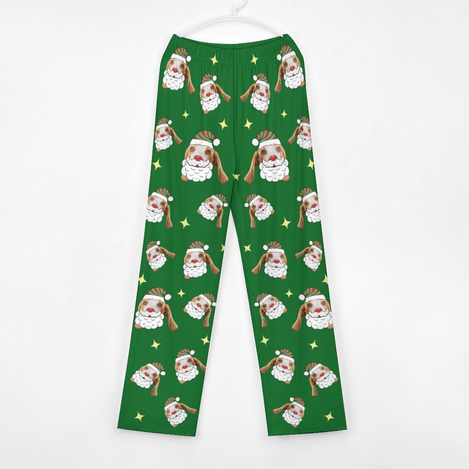 Custom Pet Face Santa Pants for Kids-Front2-WEPRINTME