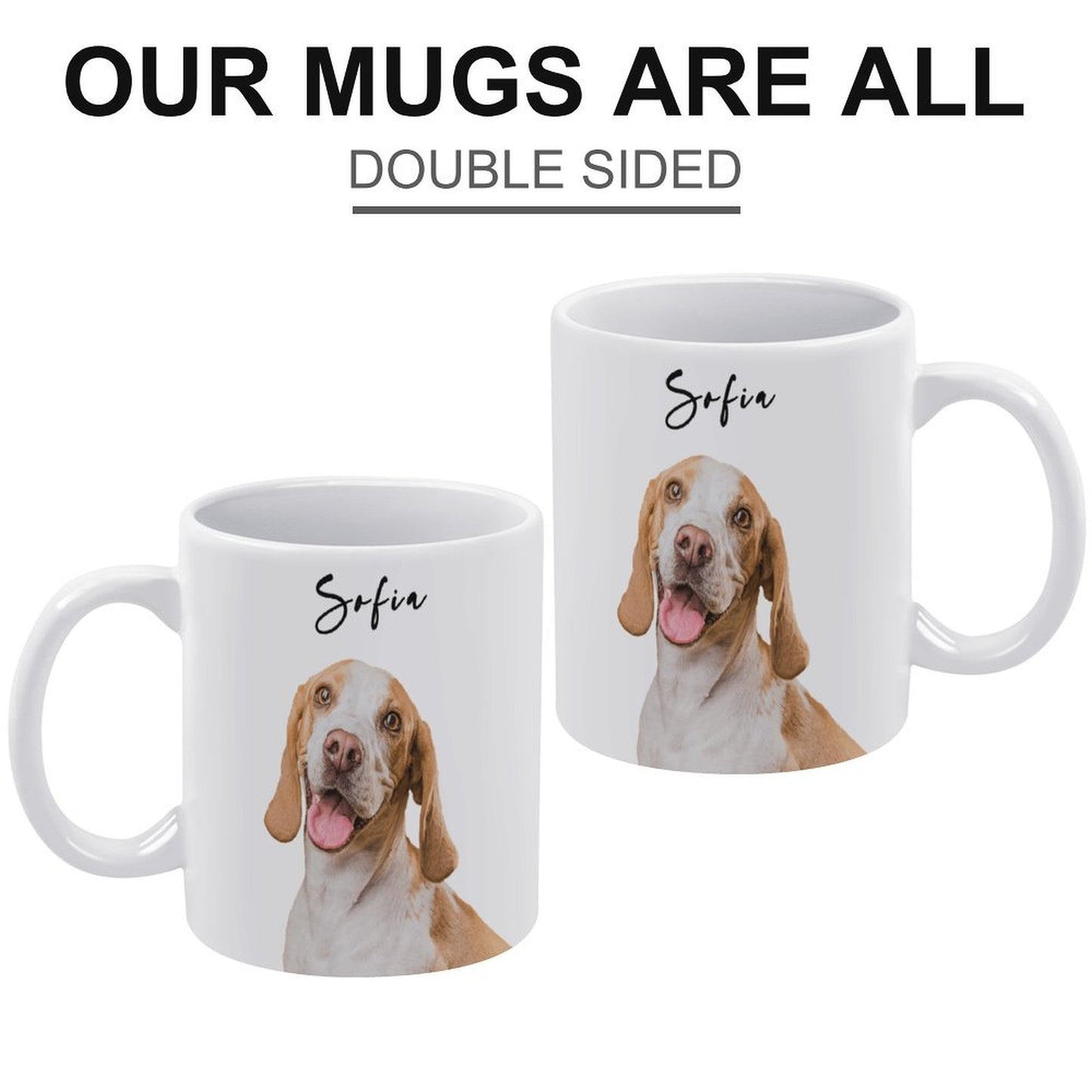 Custom Pet Face and Name Classic Mug