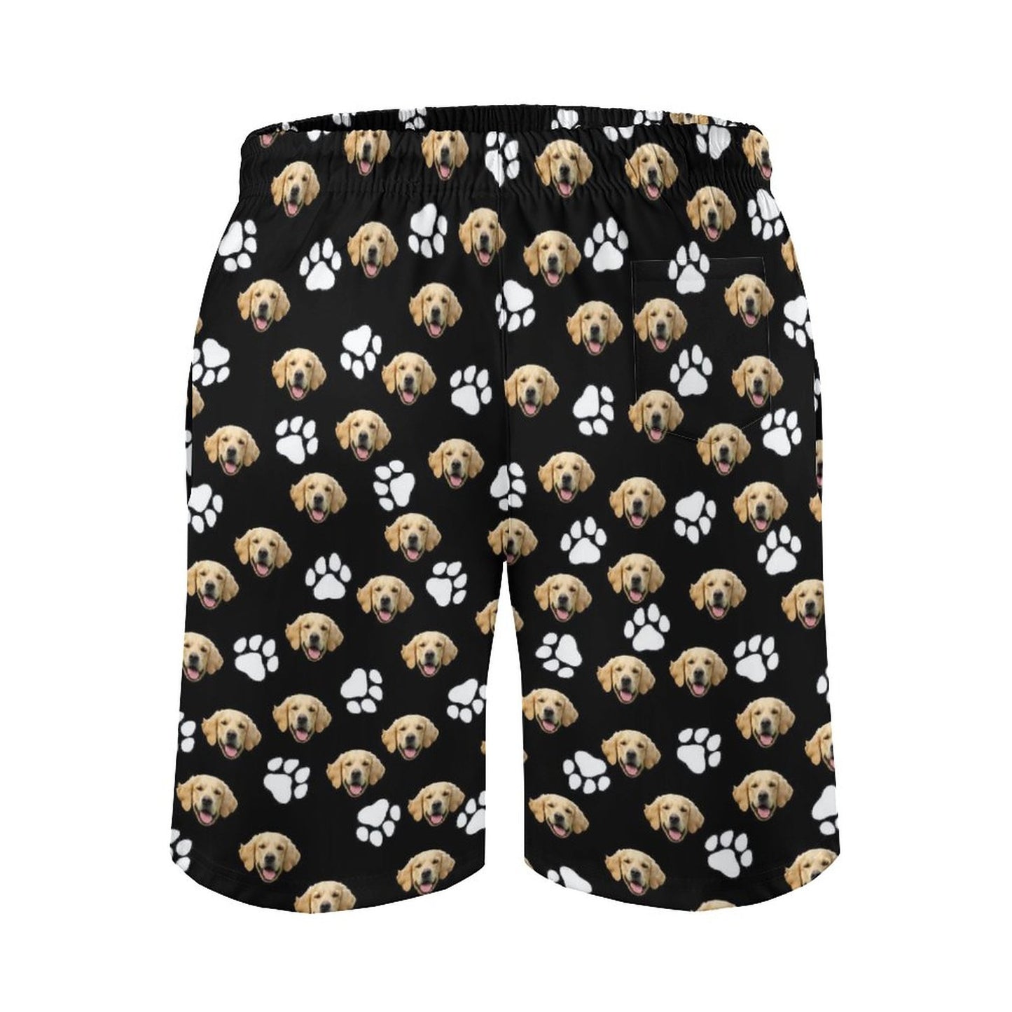 Custom Pet Face Men's Beach Shorts