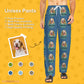 Personalized Pet Pants Face I Love Dad Unisex Pajama Pants