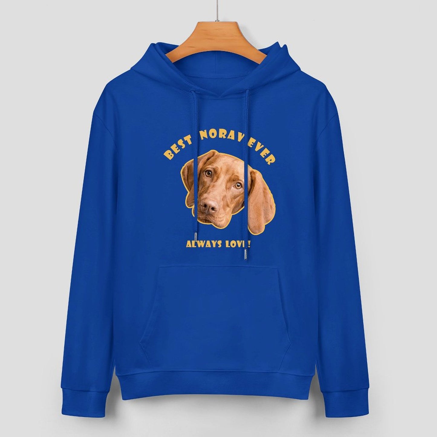 Custom Pet Face Always Love Unisex Cotton Hoodie