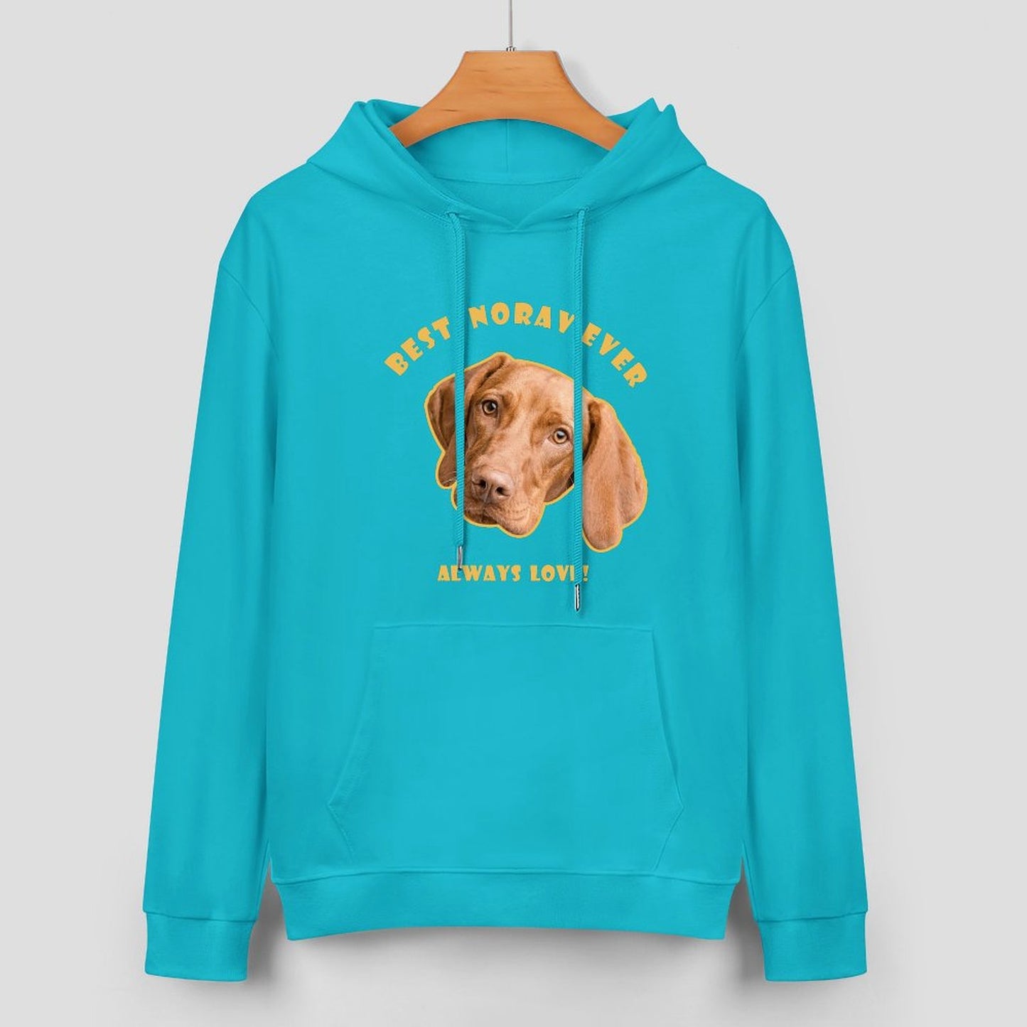 Custom Pet Face Always Love Unisex Cotton Hoodie