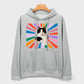 Custom Pet Photo Rainbow Strips Unisex Cotton Hoodie