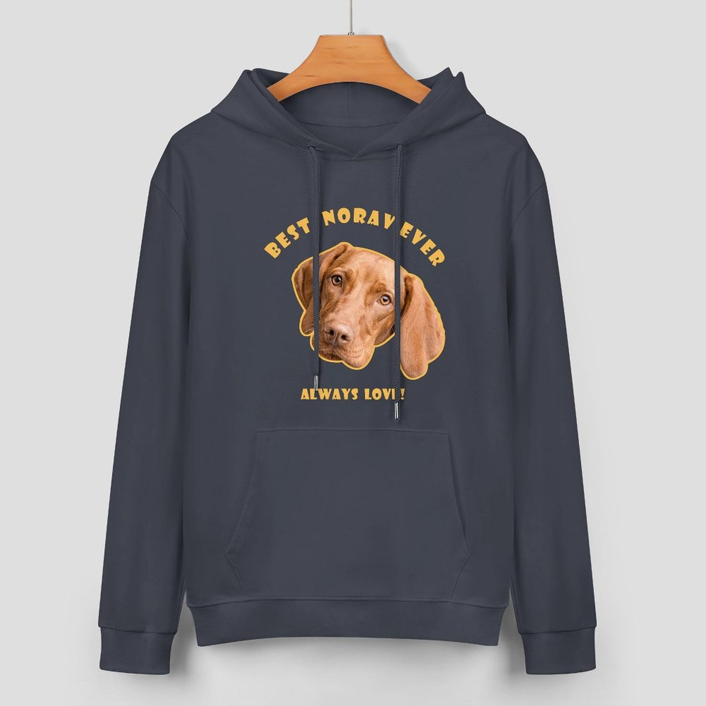 Custom Pet Face Always Love Unisex Cotton Hoodie