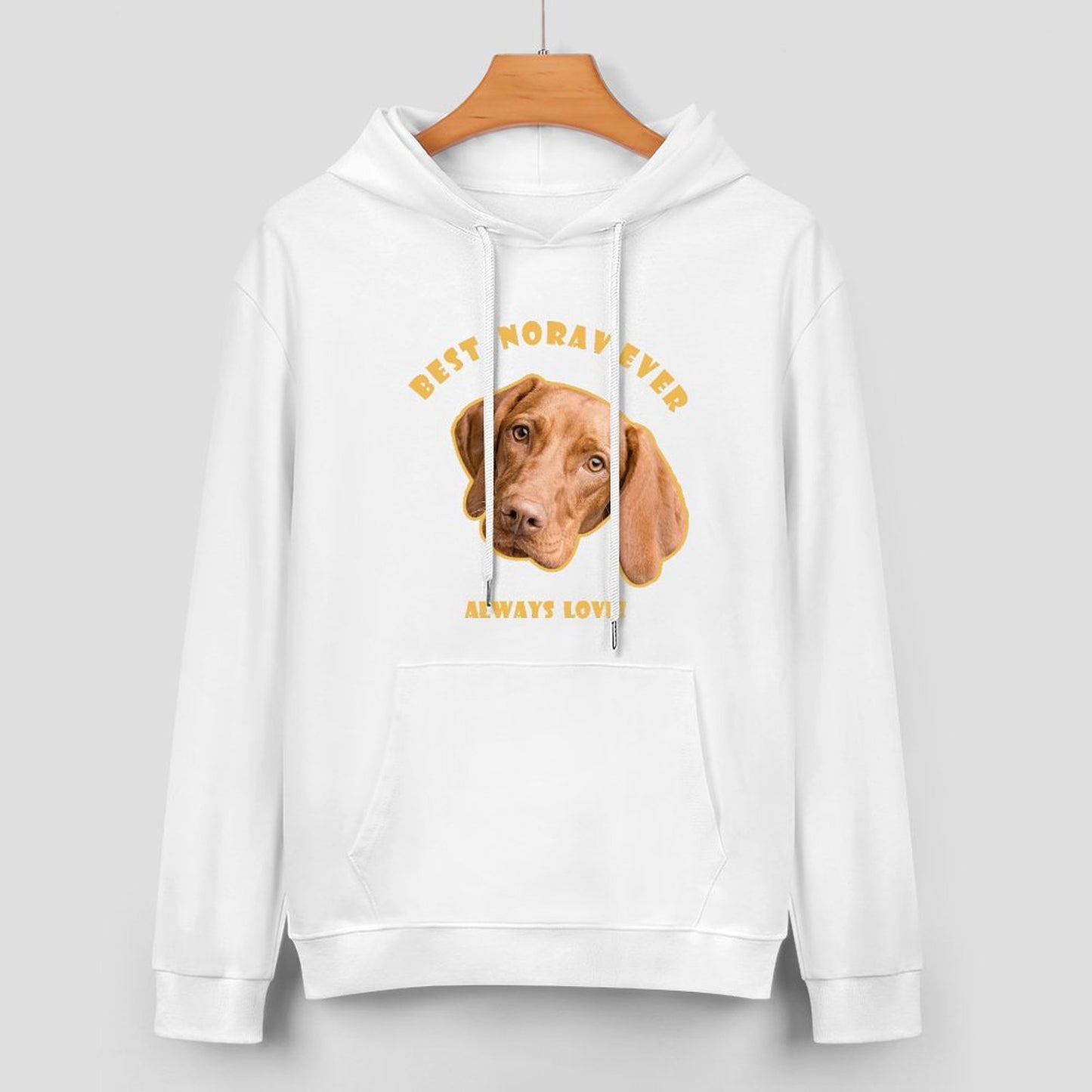 Custom Pet Face Always Love Unisex Cotton Hoodie