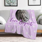 Custom Pet Photo and Name Fleece Blanket