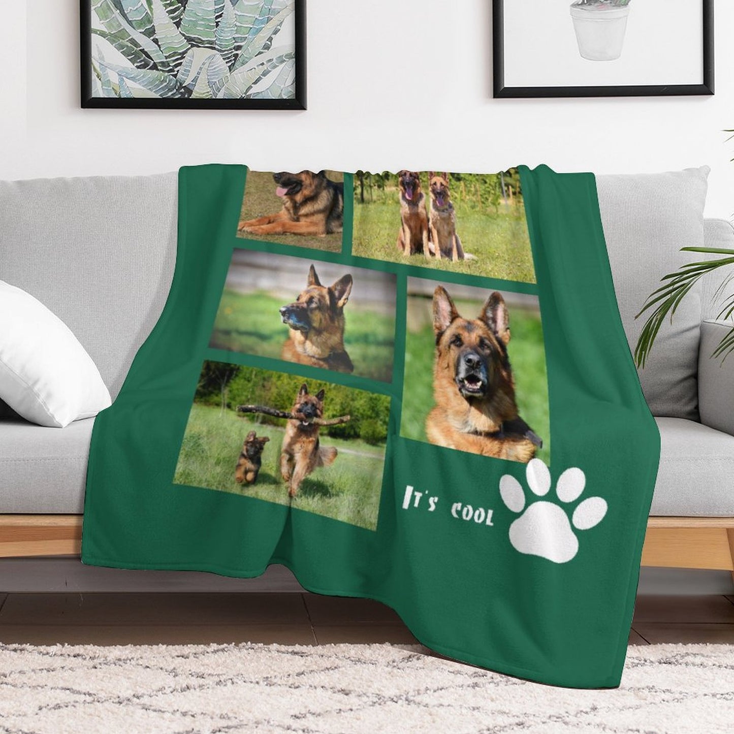 Custom Pet Photos It's Cool Fleece Blanket