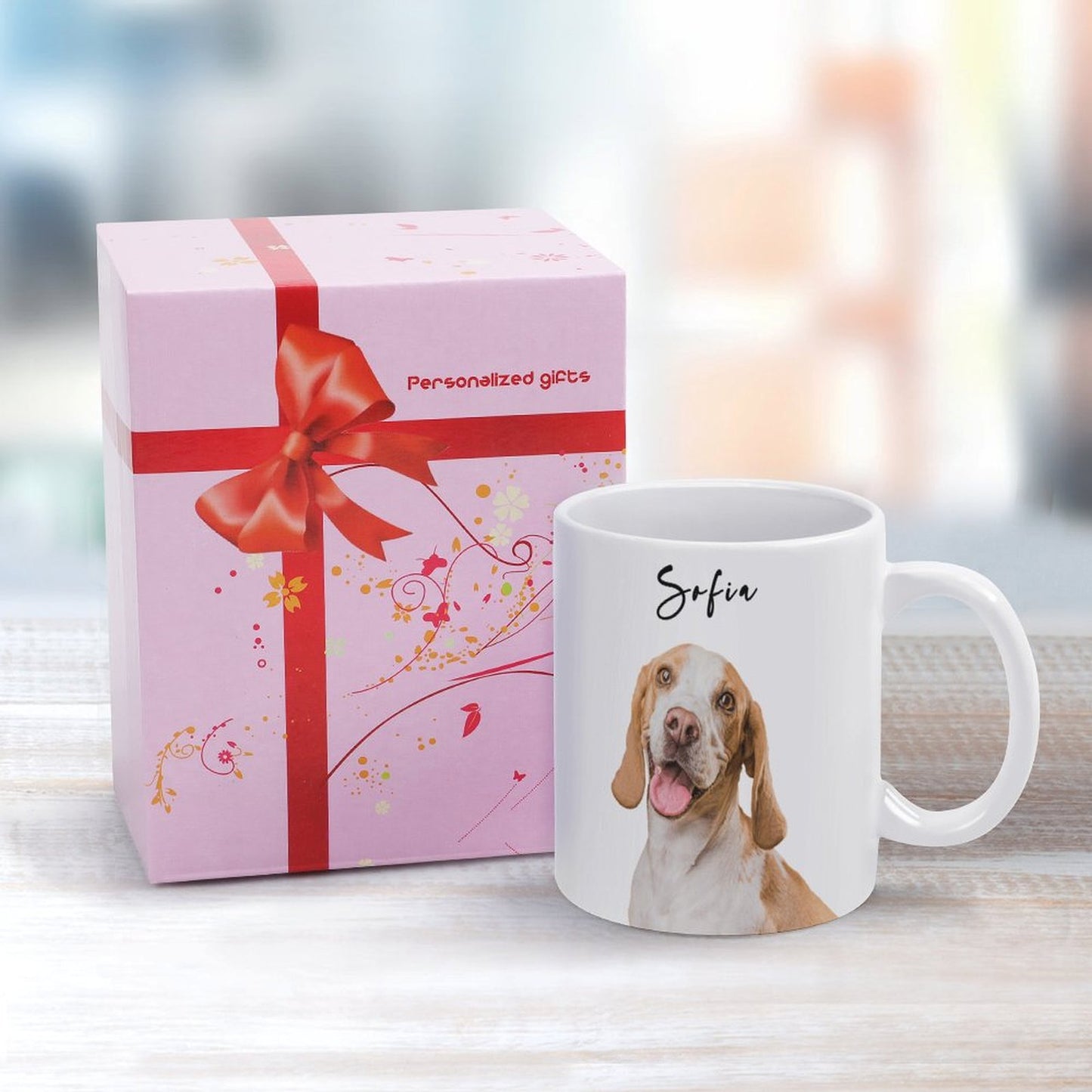 Custom Pet Face and Name Classic Mug