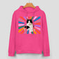 Custom Pet Photo Rainbow Strips Unisex Cotton Hoodie