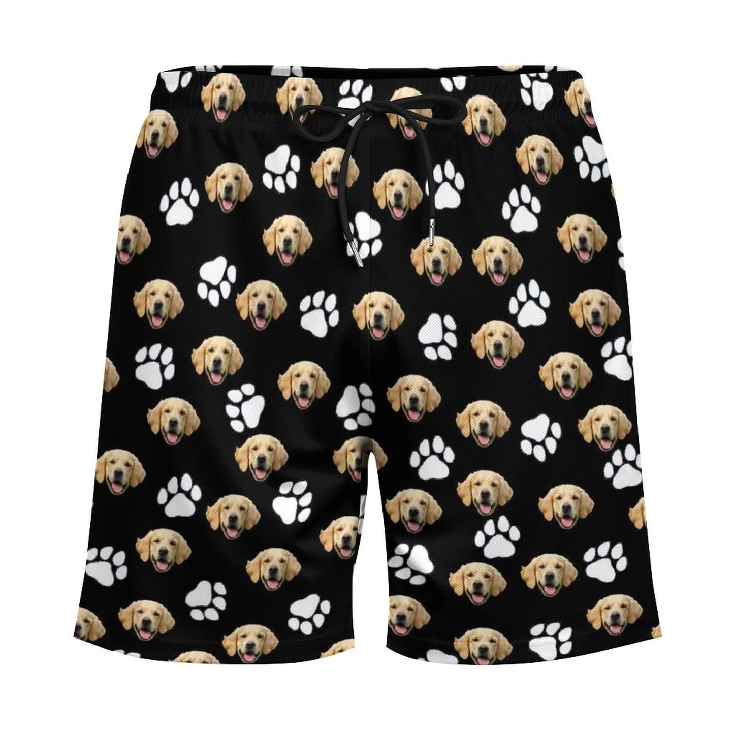 Custom Pet Face Men's Beach Compression Liner Shorts