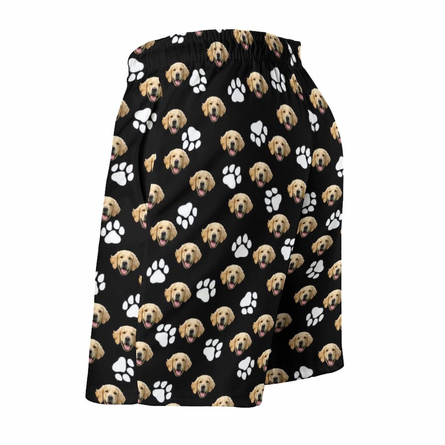 Custom Pet Face Men's Beach Shorts