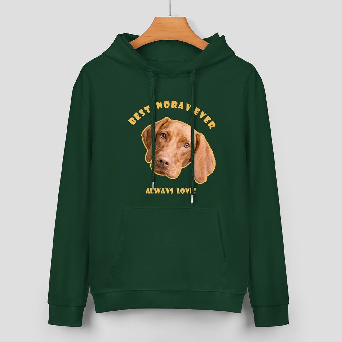 Custom Pet Face Always Love Unisex Cotton Hoodie