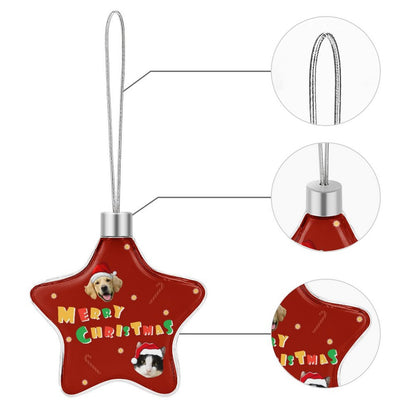 Personalized Pet Face Star Christmas Pendant-WEPRINTME-7