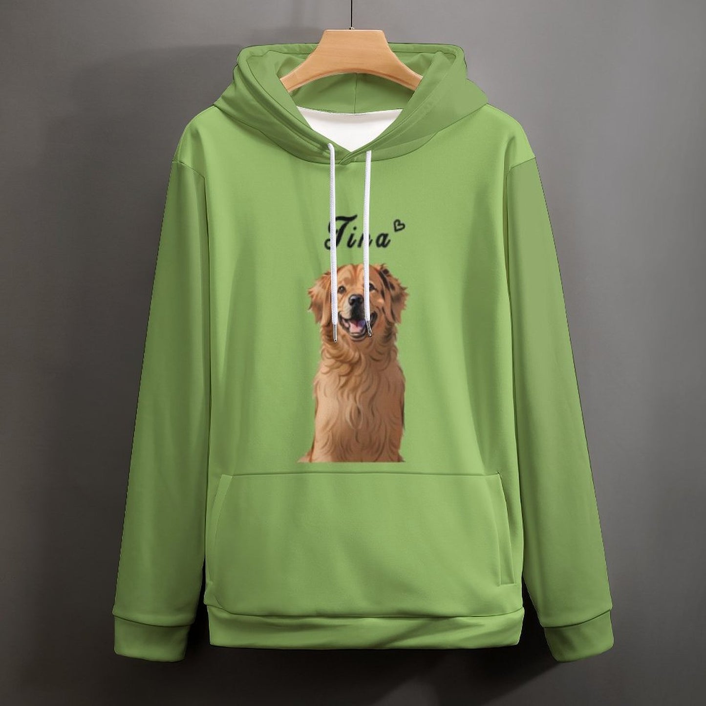 Custom Pet Face and Name Comic Pet Unisex Hoodie