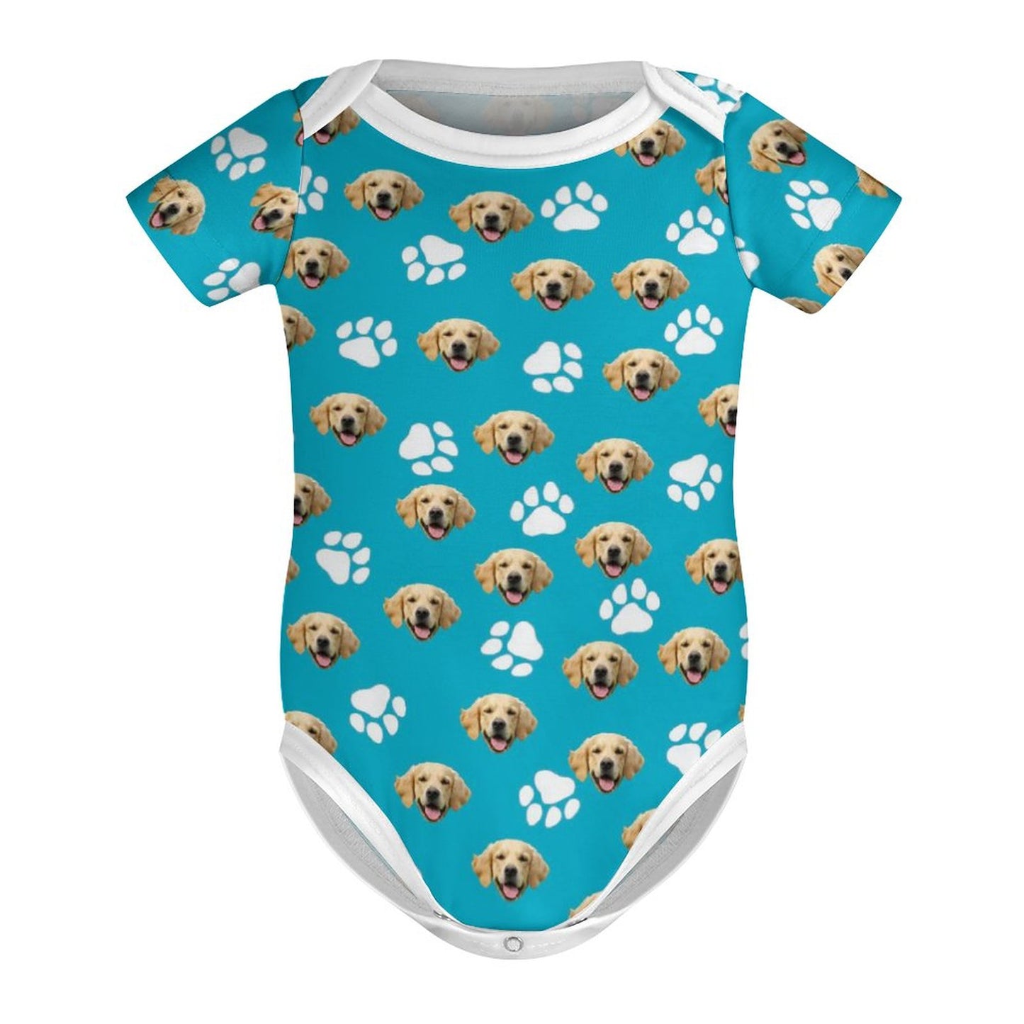 Custom Pet Face Baby Climbing Suit