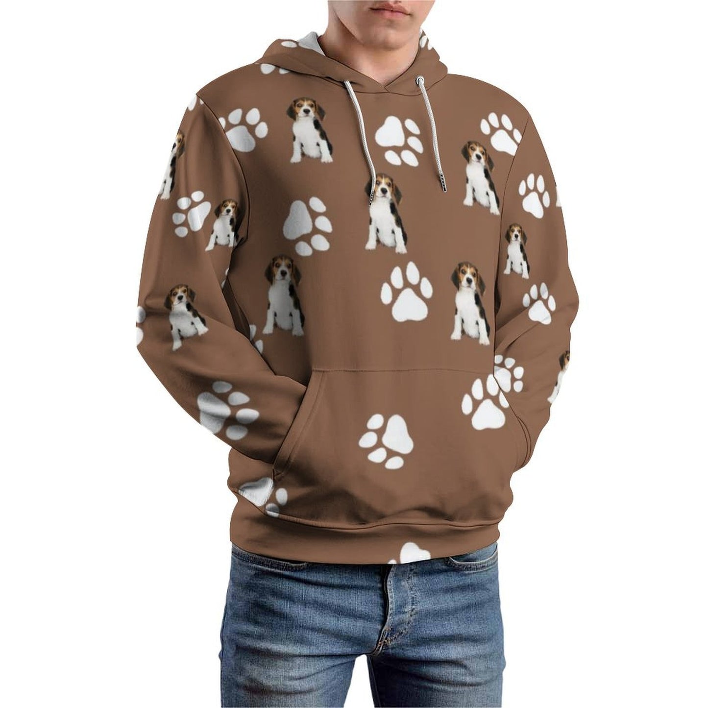 Custom Pet Paws Men's Hoodie