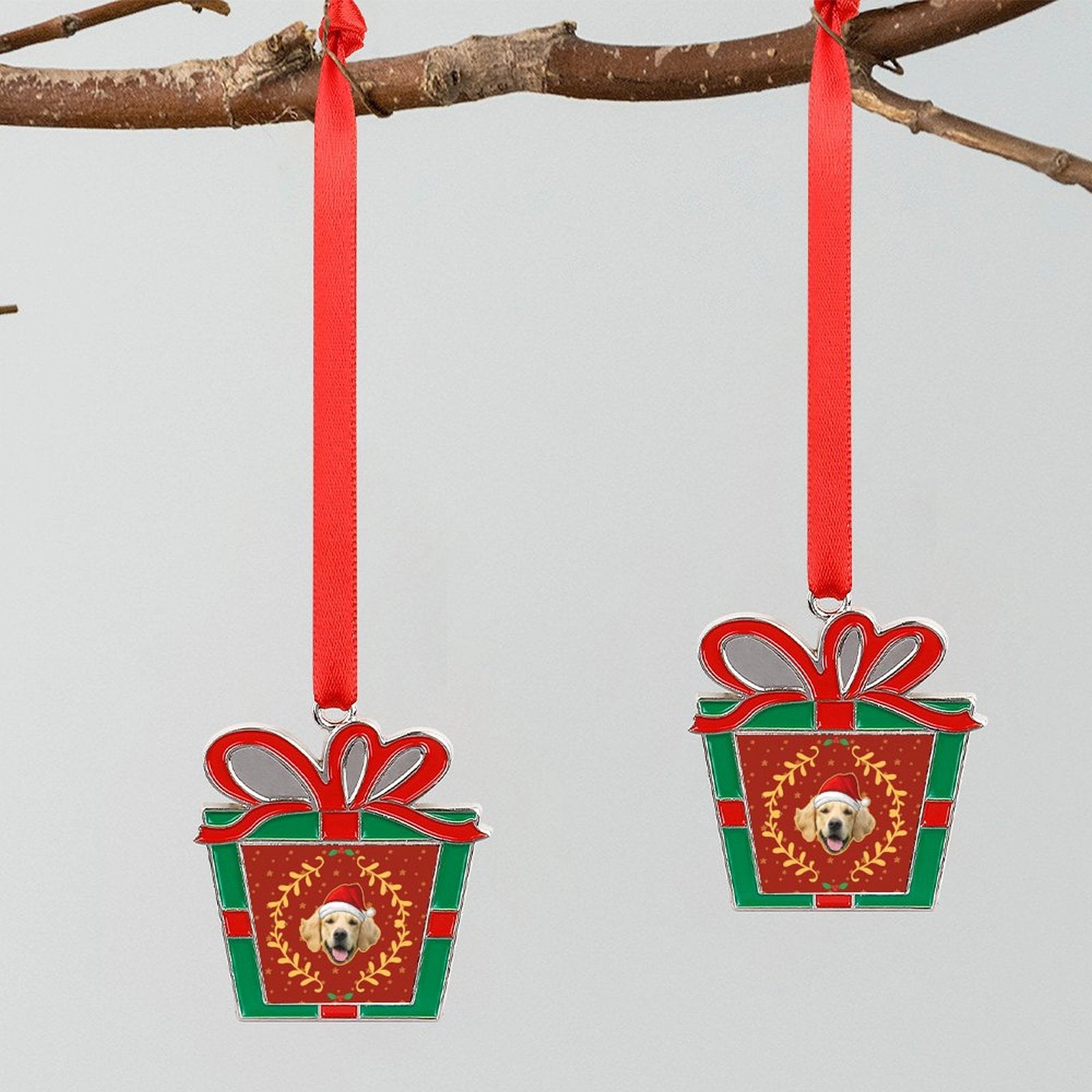 Personalized Pet Face Alloy Christmas Ornaments-WEPRINTME-7