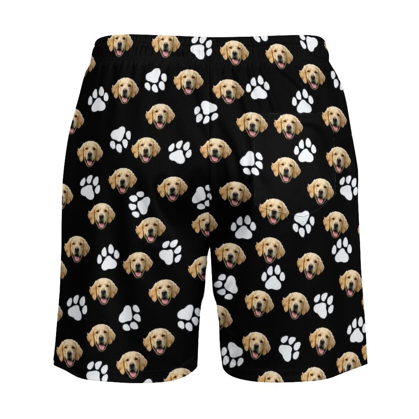 Custom Pet Face Men's Beach Compression Liner Shorts