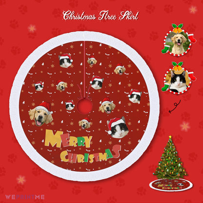 Personalized Pet Face Christmas Tree Skirt-WEPRINTME-5