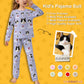 Custom Pet Face Sripe Kids Pajama Set