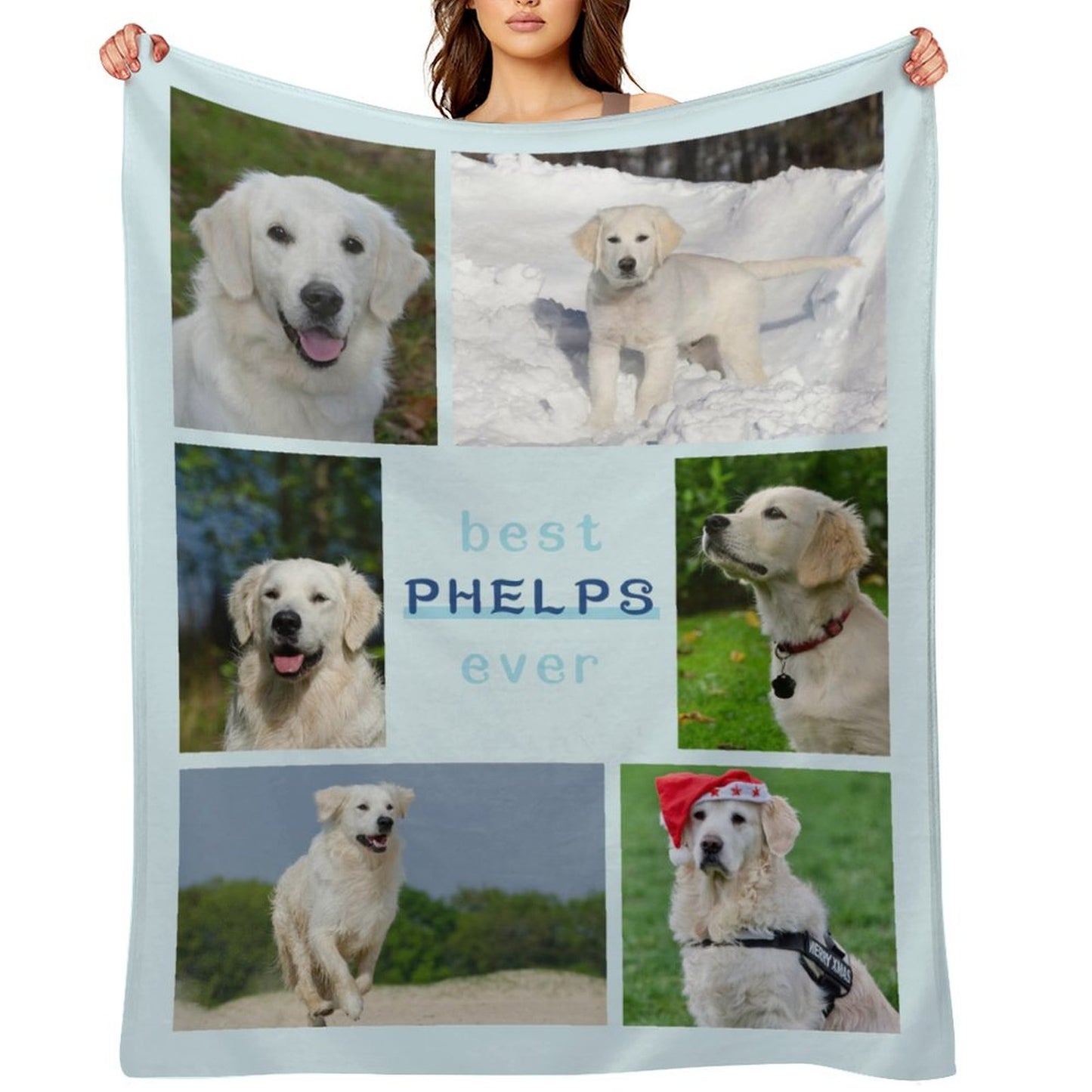 Custom Pet Photos Best Ever Fleece Blanket