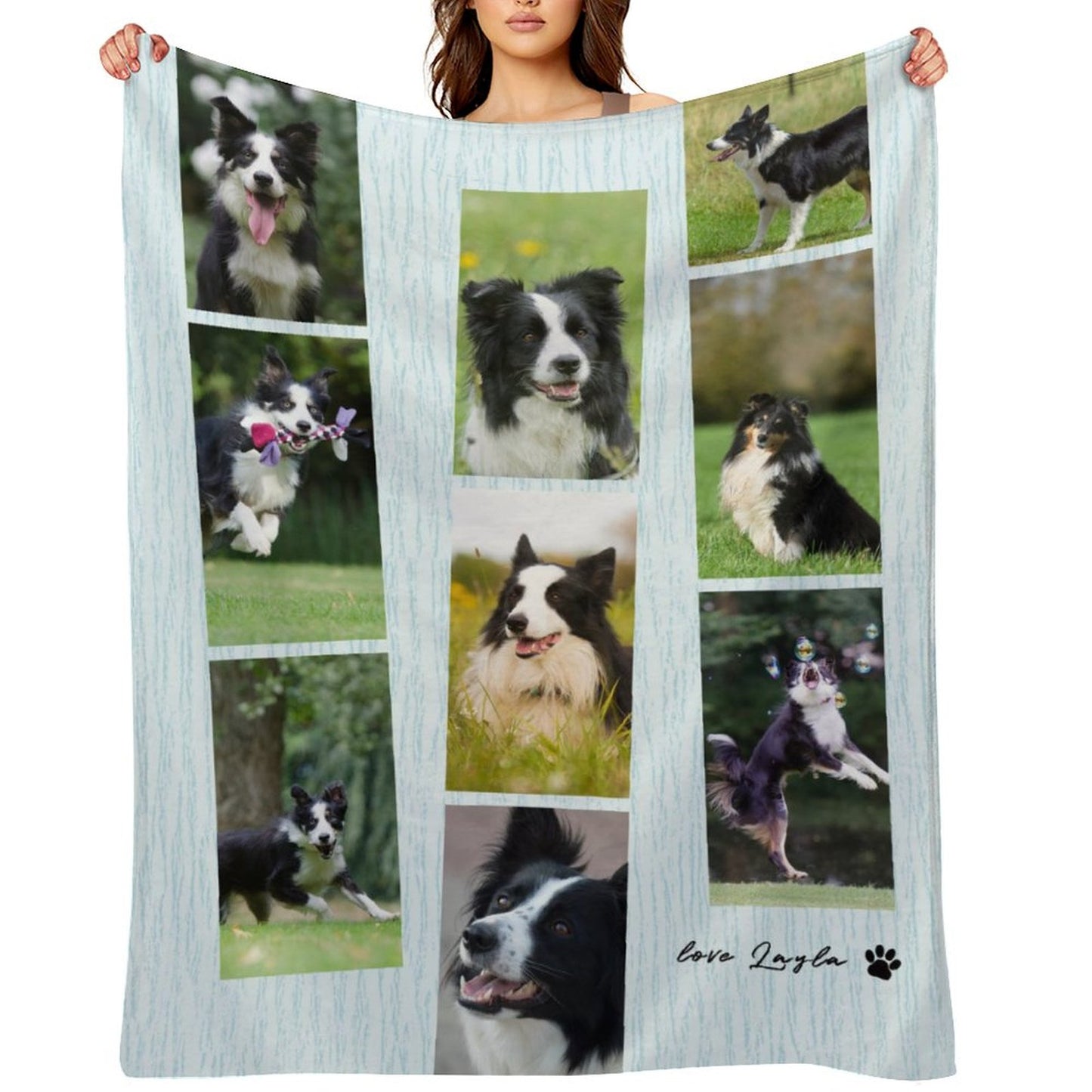 Custom Pet Photos Film Fleece Blanket