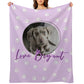 Custom Pet Photo and Name Fleece Blanket