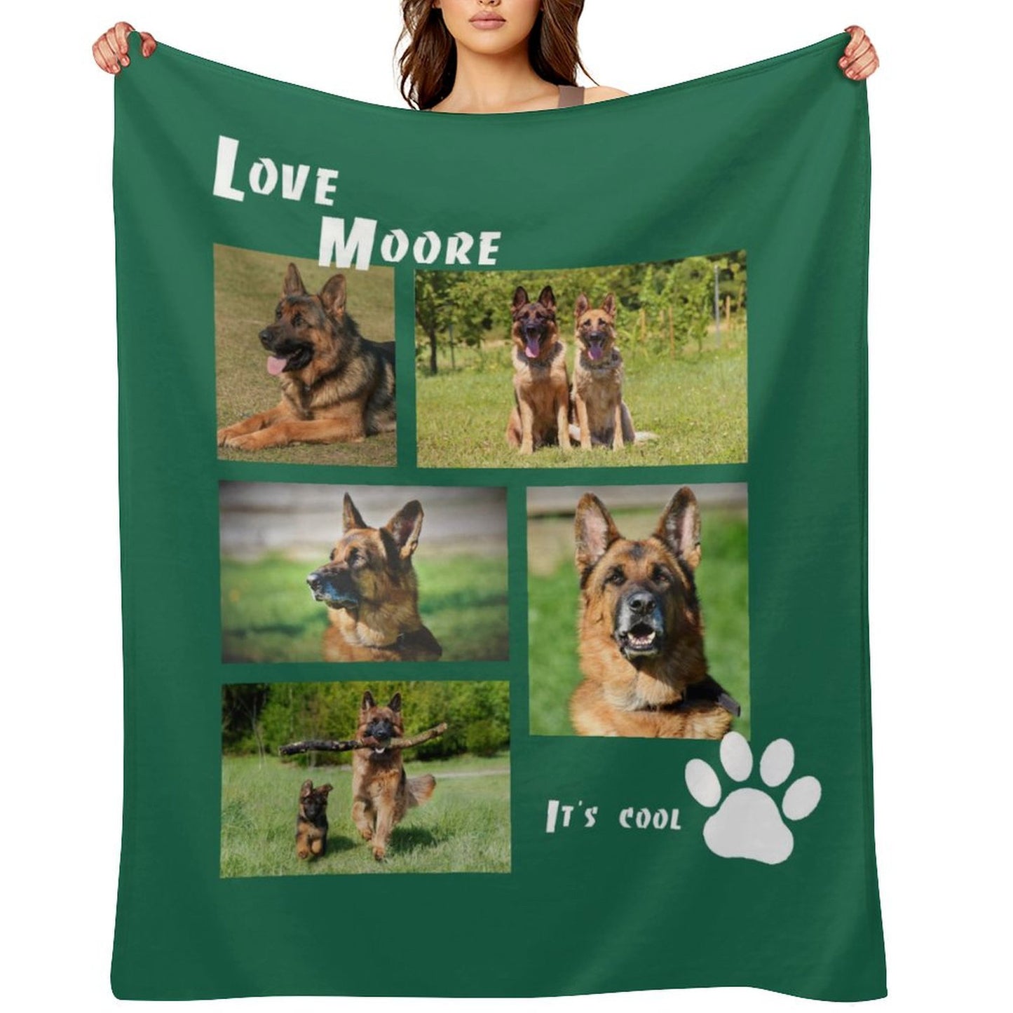 Custom Pet Photos It's Cool Fleece Blanket