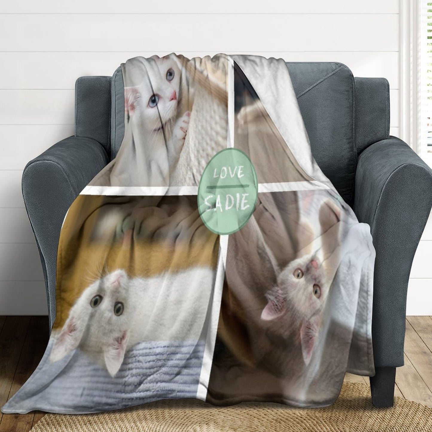 Custom Pet Photos Love Pet Fleece Blanket