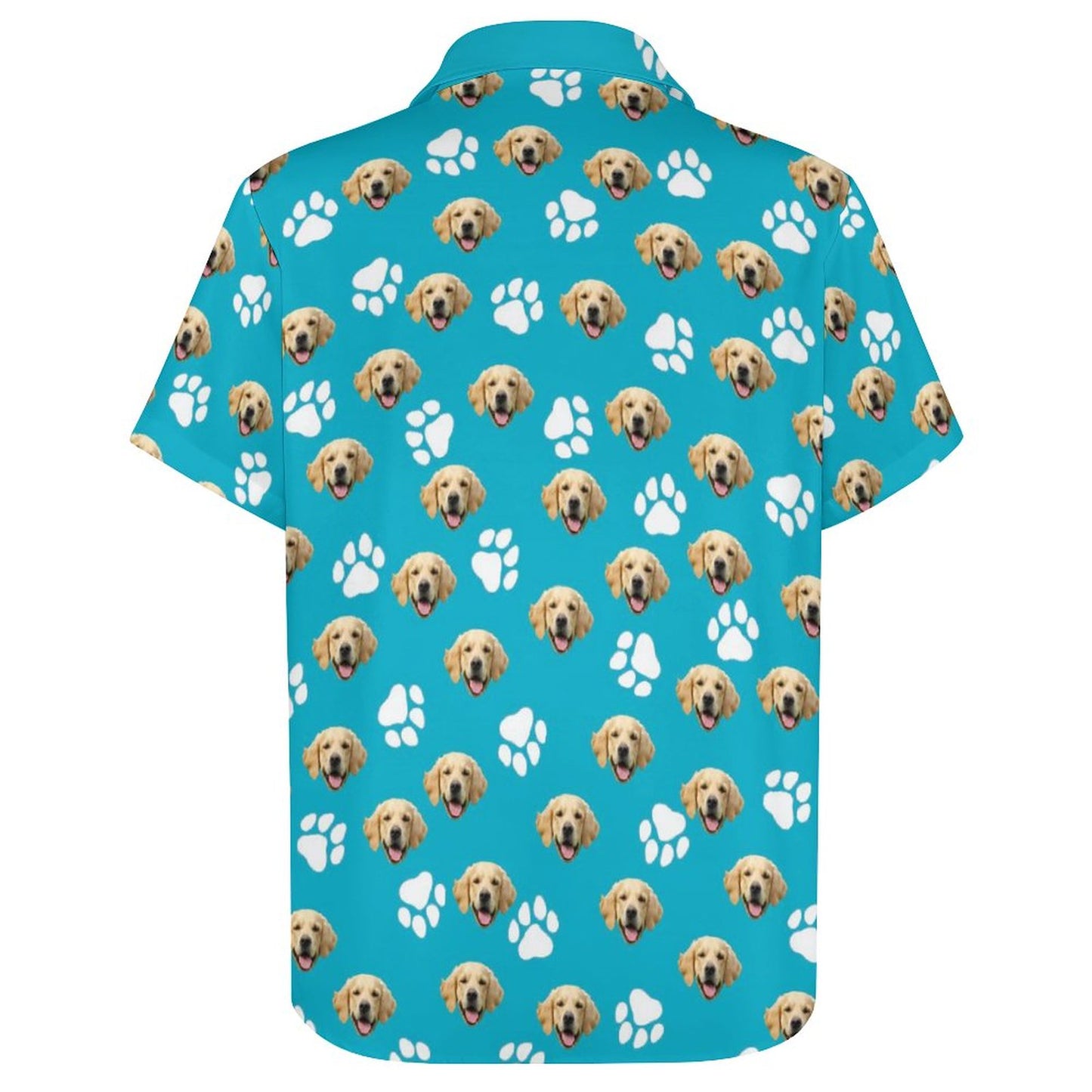 Custom Pet Face Men's Short Sleeve Shirt