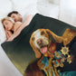 Custom Pet Face Mediaeval Fleece Blanket