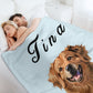 Custom Pet Face Comics Pet Fleece Blanket